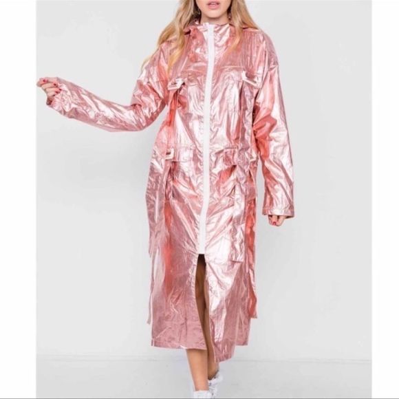 Rose Metallic long Zip Jacket - Picture 2 of 4